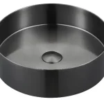 Gyors szállítás Mosdó, Sapho, AURUM AU101, klikk-klakk lefolyóval, antracit, 38 cm
