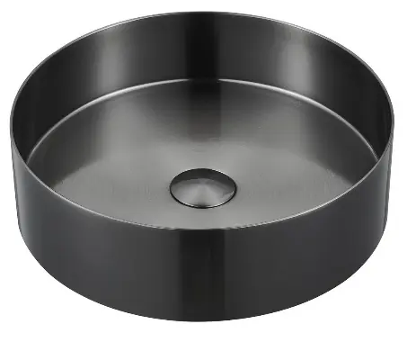 Gyors szállítás Mosdó, Sapho, AURUM AU101, klikk-klakk lefolyóval, antracit, 38 cm