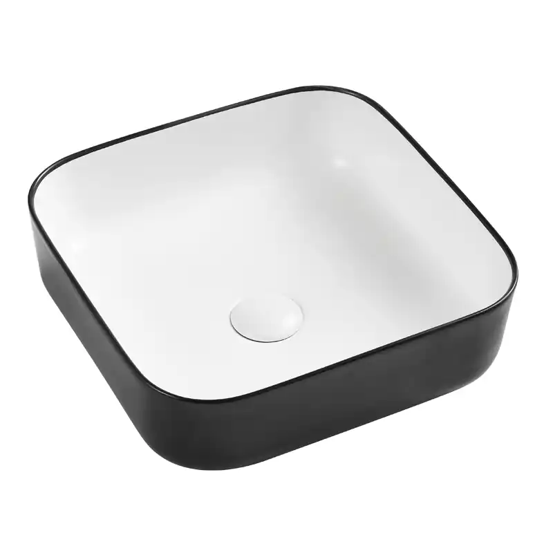 Mosdó, Wellis Azalea B&W WF00088, pultra építhető, csaplyuk nélkül, matt fekete-fehér, 39 cm Ajánlat
