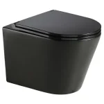 WC, Wellis, Clement Black WF00070, fali, rimless (perem nélküli), mélyöblítésű, fekete színű Bestseller
