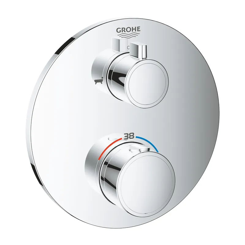 Biztonságos fizetés Grohe, Grohtherm falsík alatti termosztátos kád és zuhany csaptelep, 2 utas, 24077000