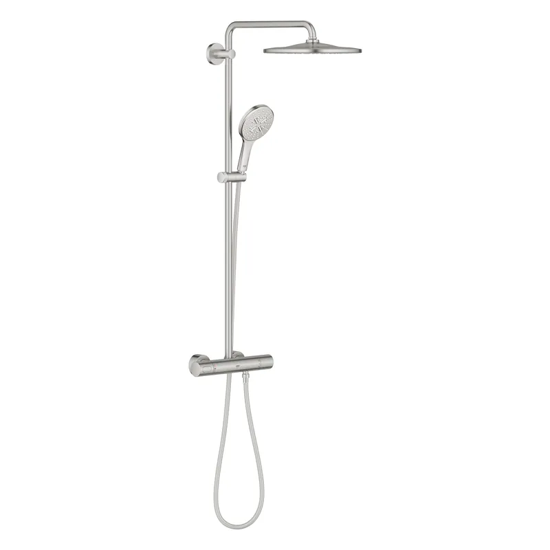 Különleges ajánlat Grohe Rainshower 310 Termosztátos zuhanyrendszer, Rainshower Mono 310 fejzuhany supersteel, 26836DC0