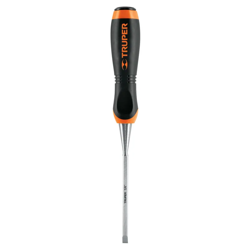 TRUPER FT-1/4 Üthető fa véső Comfort Grip markolattal, 6,3 mm (14615) Prémium