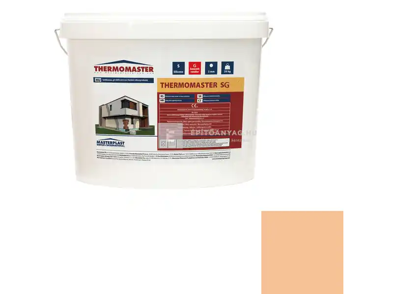 Akciós ár Masterplast Thermomaster szilikon vékonyvakolat, gördülőszemcsés 2 mm 04-C 25 kg