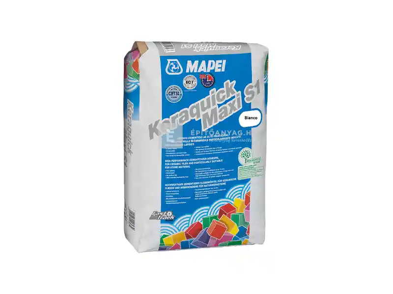 Exkluzív ajánlat Mapei Keraquick Maxi S1 gyorskötő kerámiaburkolat-ragasztó C2FT S1 fehér 23 kg