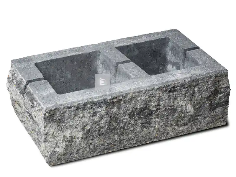 Viastein Avangard oszlopelem Via+ roppantott felület antracit-fehér árnyalt 30x50x16 cm Kedvezményes ár