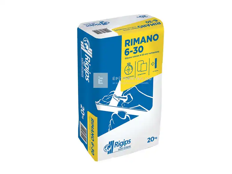 Rigips Rimano 6-30 gipszes vakolat 20 kg Kedvezmény