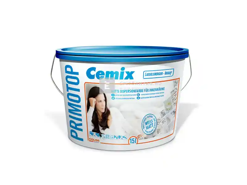 Azonnal elérhető Cemix 4820 PrimoTOP beltéri falfesték mattfehér 15 l