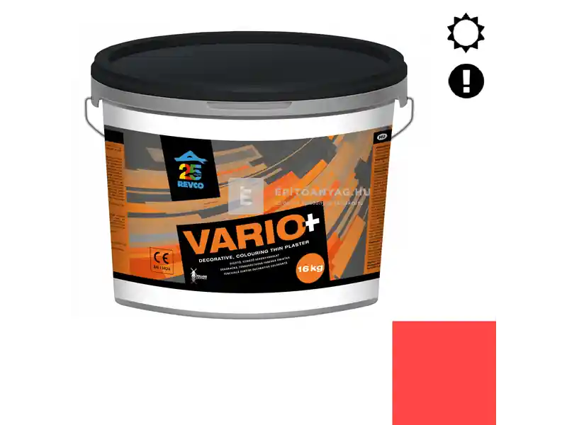 Korlátozott ajánlat Revco Vario+ Struktúra gördülőszemcsés vékonyvakolat 2 mm scarlet 5 16 kg