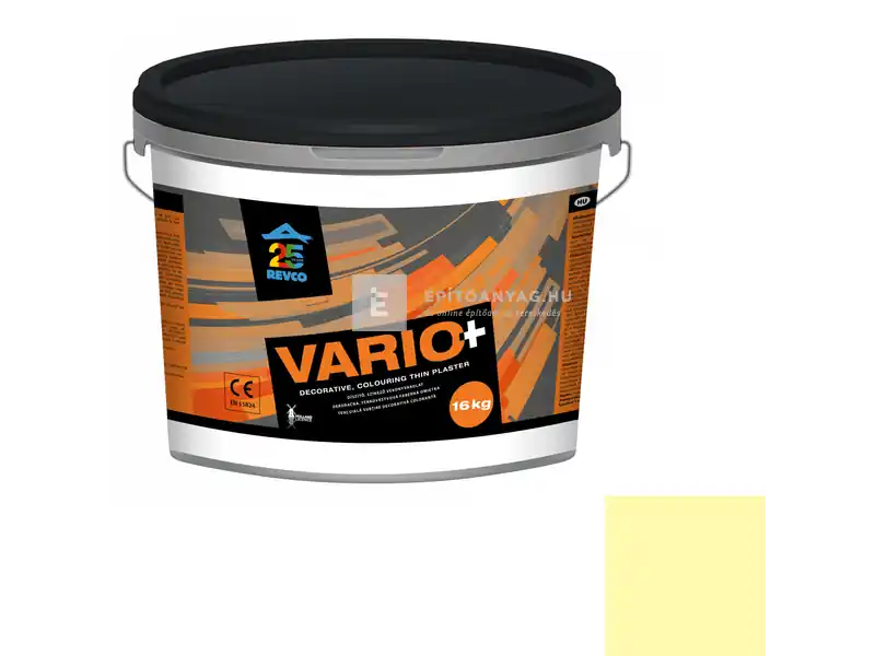 Szezonális akció Revco Vario+ Struktúra gördülőszemcsés vékonyvakolat 3 mm lemon 2 16 kg