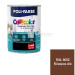 Korlátozott ajánlat Poli-Farbe Cellkolor magasfényű zománcfesték RAL 8002 közepes dió 5 l