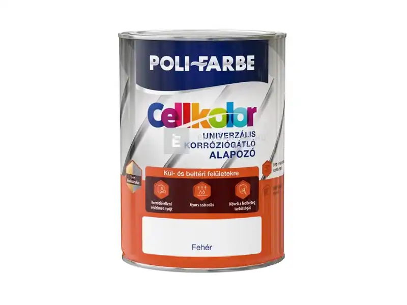 Poli-Farbe Cellkolor univerzális korróziógátló alapozó fehér 0,8 l Biztonságos vásárlás