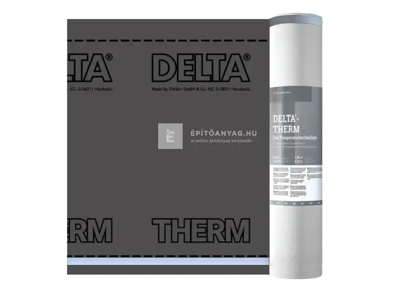 Dörken Delta-Therm Plus hőálló, páraáteresztő alátétfólia fémlemez fedéshez 1,5x50 m Expressz kézbesítés