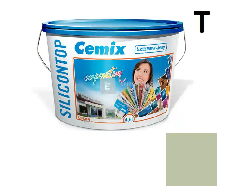 Exkluzív ajánlat Cemix 2800 SiliconTOP szilikon homlokzatfesték 4515 green 4,5 l