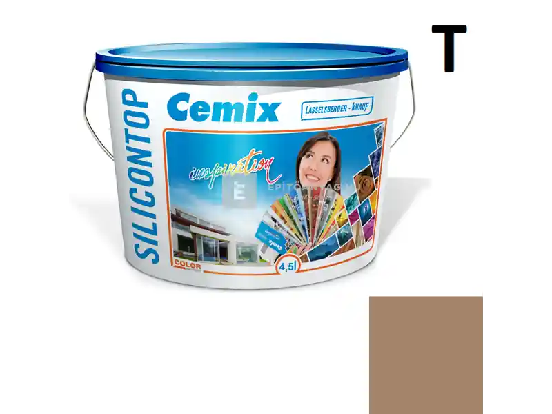 Legnépszerűbb Cemix 2800 SiliconTOP szilikon homlokzatfesték 4917 brown 4,5 l