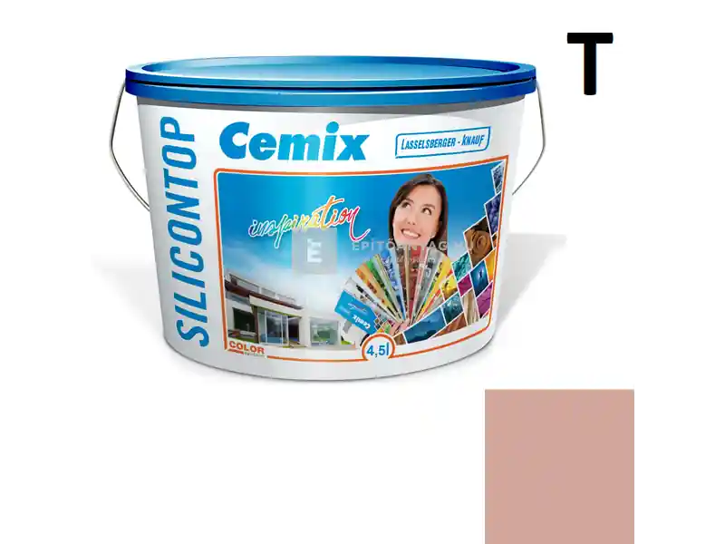 Szezonális akció Cemix 2800 SiliconTOP szilikon homlokzatfesték 5125 rusty 4,5 l