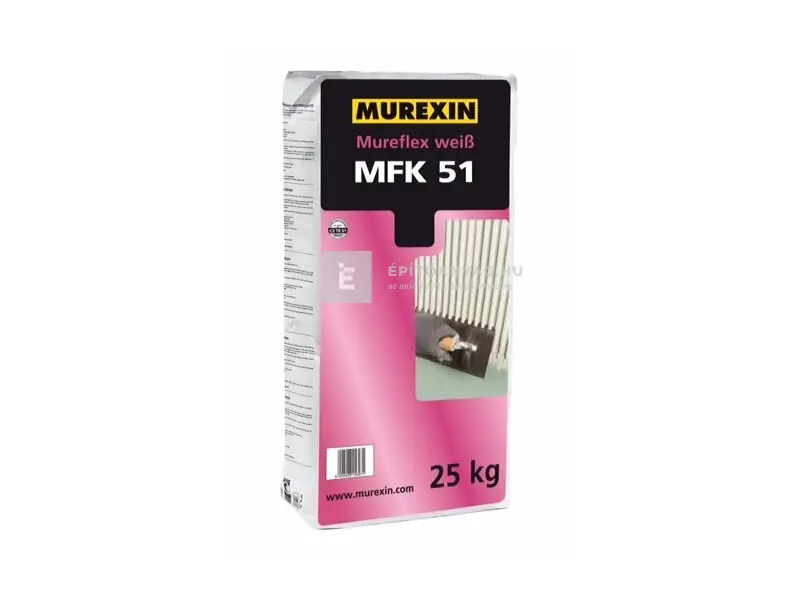 Murexin MFK 51 Mureflex S1 ragasztóhabarcs fehér 25 kg Gyors kiszállítás