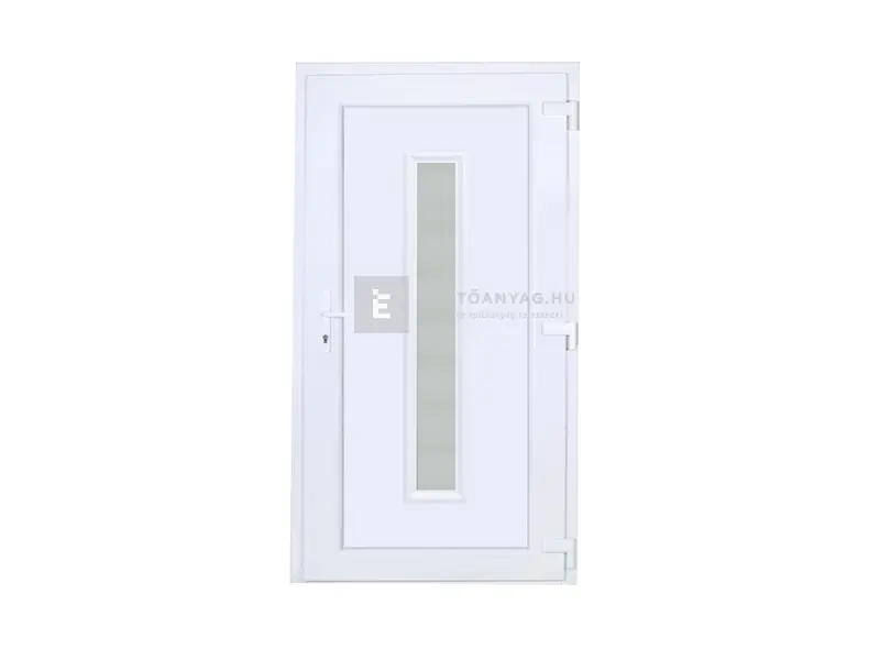 Delta Bodrog jobbos műanyag bejárati ajtó 100x210 cm, fehér, üvegezett Prémium