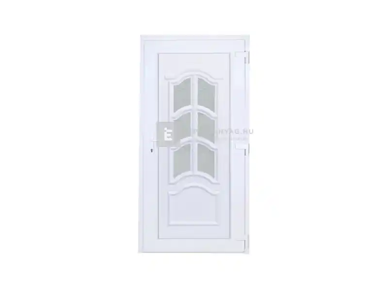 Gyors szállítás Delta Ipoly jobbos műanyag bejárati ajtó 100x210 cm, fehér, üvegezett