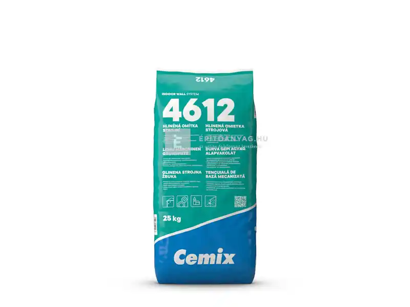 Cemix 4612 Agyag Alapvakolat gépi 25 kg Kedvezményes ár