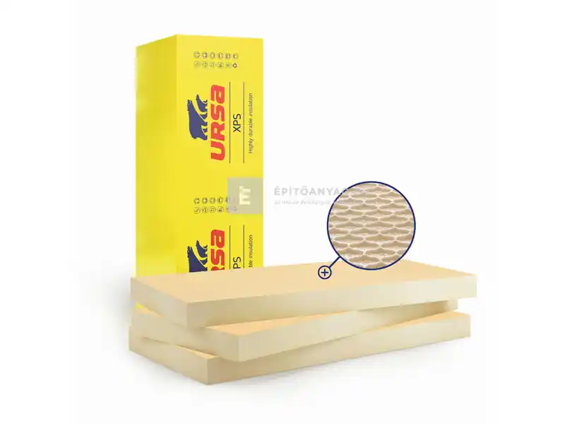 Gyors szállítás Ursa XPS Plus PZ Extrudált hőszigetelő lemez, strukturált felület egyenes él 6x60x125 cm