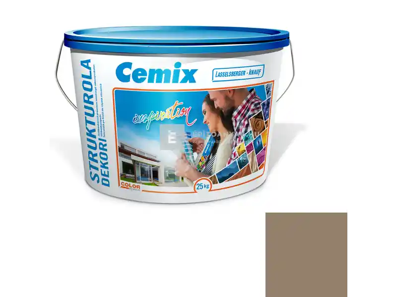 Biztonságos vásárlás Cemix 2704 StrukturOLA Dekor diszperziós vékonyvakolat, kapart 2 mm 4987 brown 25 kg