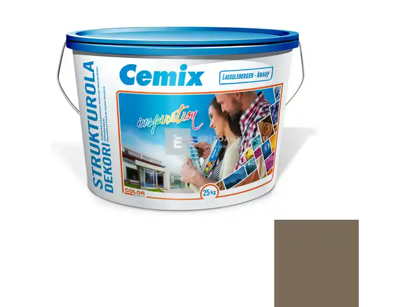 Biztonságos fizetés Cemix 2704 StrukturOLA Dekor diszperziós vékonyvakolat, kapart 2 mm 4989 brown 25 kg