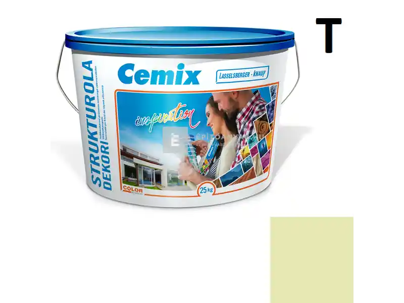 Cemix 2704 StrukturOLA Dekor diszperziós vékonyvakolat, kapart 2 mm 6513 intense 25 kg Újdonság