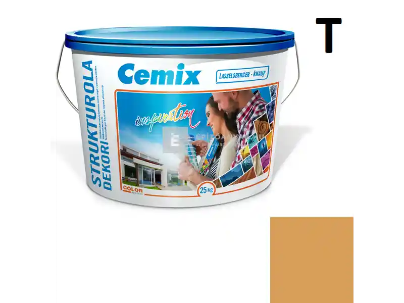 Cemix 2704 StrukturOLA Dekor diszperziós vékonyvakolat, dörzsölt 2 mm 4367 orange 25 kg Akciós ár