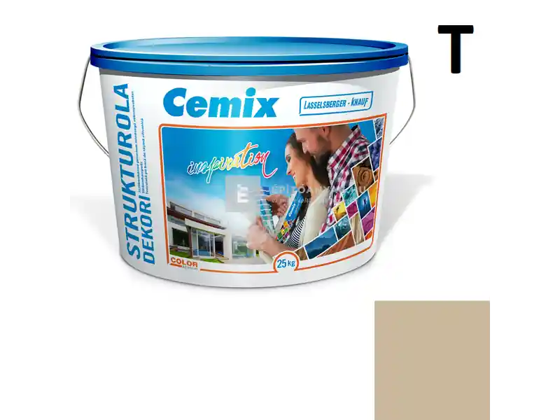 Cemix 2704 StrukturOLA Dekor diszperziós vékonyvakolat, dörzsölt 2 mm 4949 brown 25 kg Kedvezmény