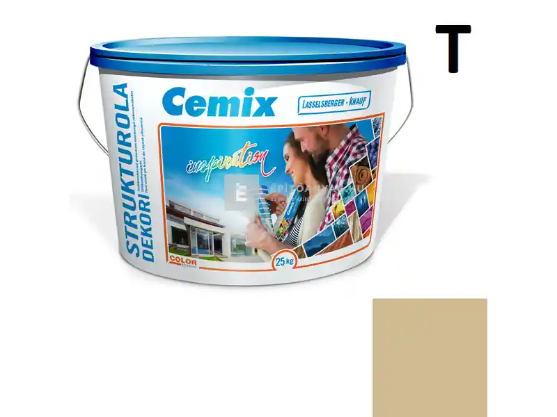 Szezonális akció Cemix 2704 StrukturOLA Dekor diszperziós vékonyvakolat, dörzsölt 2 mm 4957 brown 25 kg