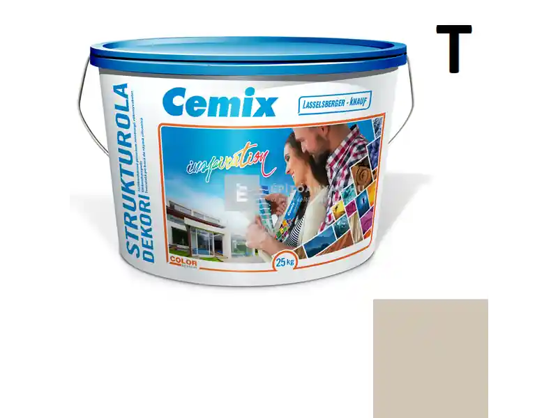 Cemix 2704 StrukturOLA Dekor diszperziós vékonyvakolat, dörzsölt 2 mm 4983 brown 25 kg Outlet