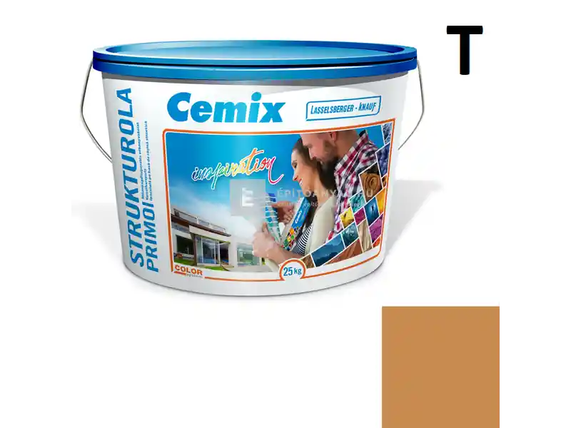 Legnépszerűbb Cemix 2703 StrukturOLA Primo diszperziós vékonyvakolat, kapart 1,5 mm 4369 orange 25 kg