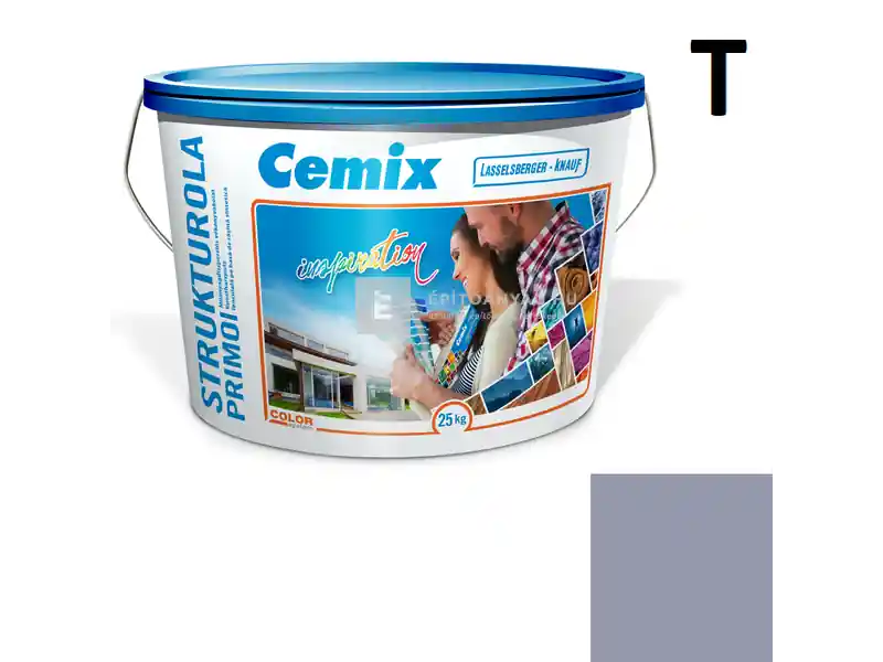 Cemix 2703 StrukturOLA Primo diszperziós vékonyvakolat, kapart 1,5 mm 4759 blue 25 kg Árcsökkenés