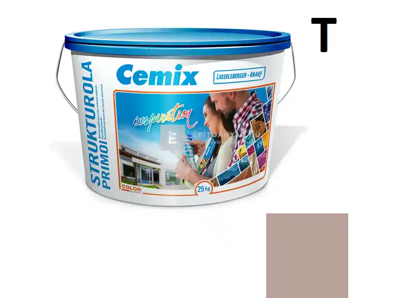 Kiárusítás Cemix 2703 StrukturOLA Primo diszperziós vékonyvakolat, kapart 1,5 mm 5155 rusty 25 kg
