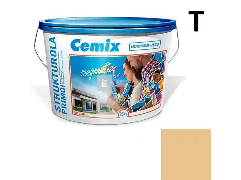 Cemix 2703 StrukturOLA Primo diszperziós vékonyvakolat, kapart 1,5 mm 6155 intense 25 kg Újdonság