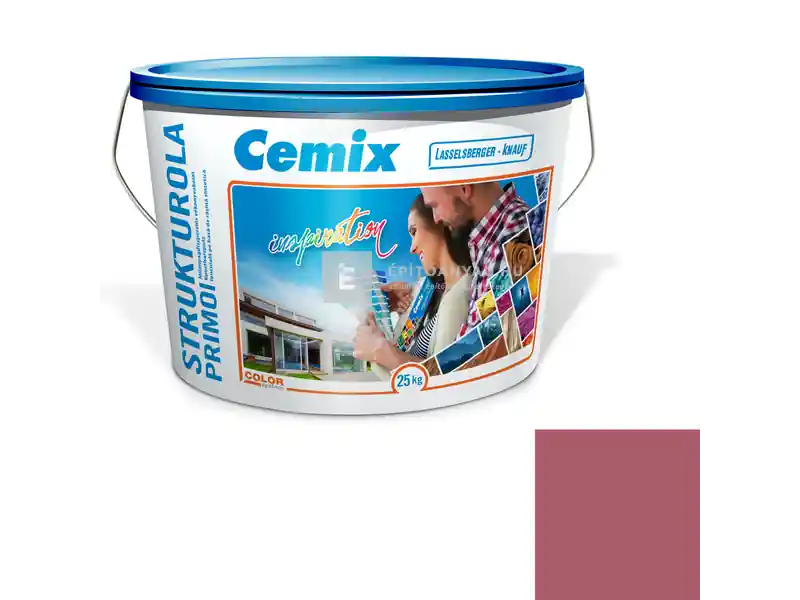 Cemix 2703 StrukturOLA Primo diszperziós vékonyvakolat, kapart 1,5 mm 6357 intense 25 kg Alacsony ár