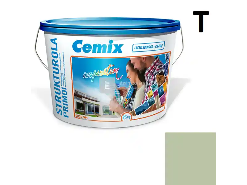 Cemix 2703 StrukturOLA Primo diszperziós vékonyvakolat, kapart 1,5 mm 6553 intense 25 kg Biztonságos vásárlás