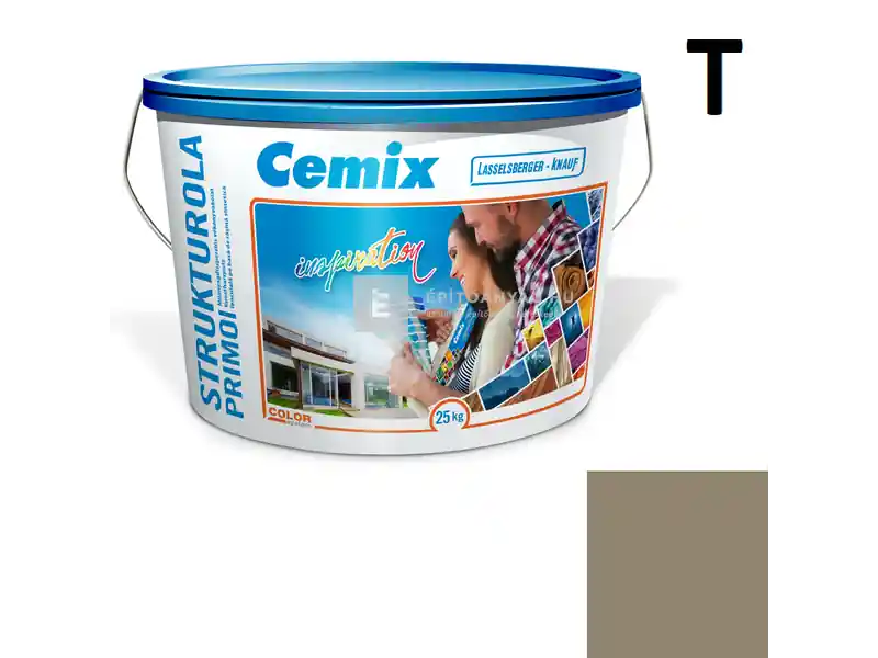 Korlátozott ajánlat Cemix 2703 StrukturOLA Primo diszperziós vékonyvakolat, kapart 1,5 mm 6947 intense 25 kg
