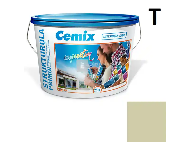 Prémium Cemix 2703 StrukturOLA Primo diszperziós vékonyvakolat, dörzsölt 2 mm 4545 green 25 kg