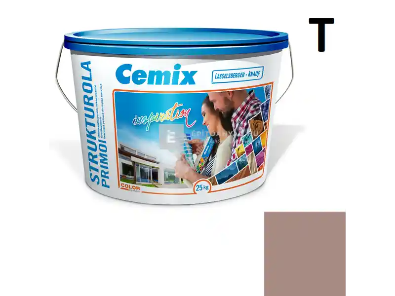 Vásárlói kedvenc Cemix 2703 StrukturOLA Primo diszperziós vékonyvakolat, dörzsölt 2 mm 5119 rusty 25 kg