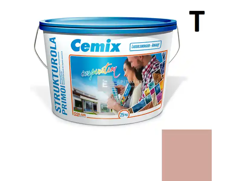 Cemix 2703 StrukturOLA Primo diszperziós vékonyvakolat, dörzsölt 2 mm 5125 rusty 25 kg Árcsökkenés
