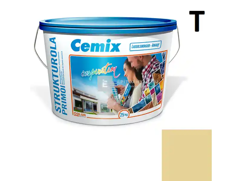 Kedvezményes ár Cemix 2703 StrukturOLA Primo diszperziós vékonyvakolat, dörzsölt 2 mm 6143 intense 25 kg