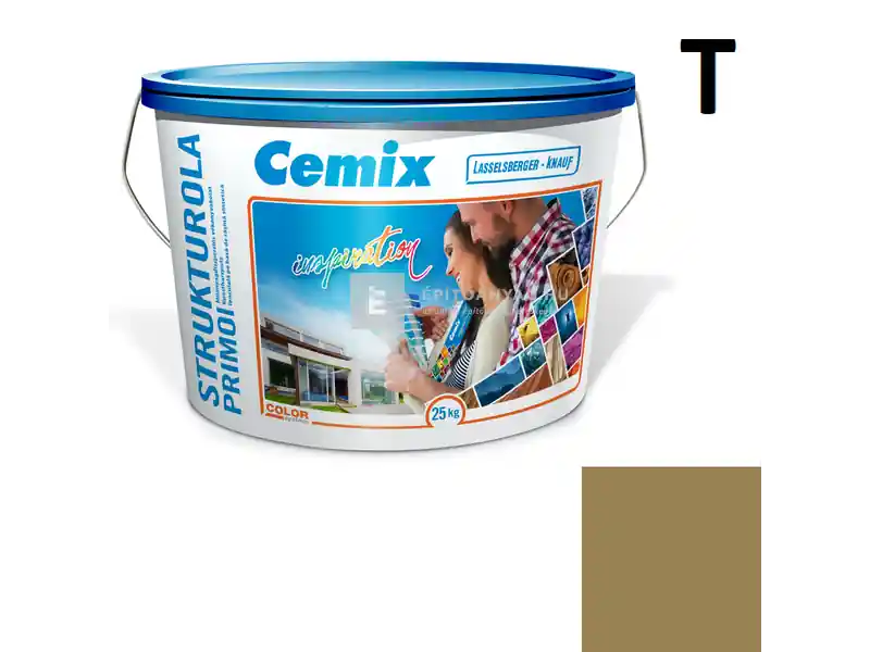 Csak ma Cemix 2703 StrukturOLA Primo diszperziós vékonyvakolat, dörzsölt 2 mm 6919 intense 25 kg
