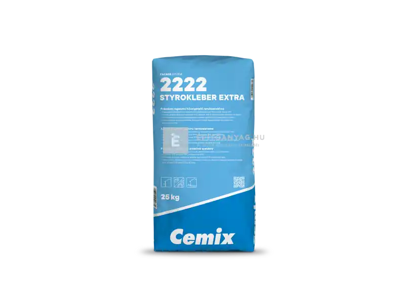 Cemix 2222 StyroKleber Extra ragasztó- és ágyazóhabarcs grafitos EPS és ásványgyapot lemezhez 25 kg Ne maradj le