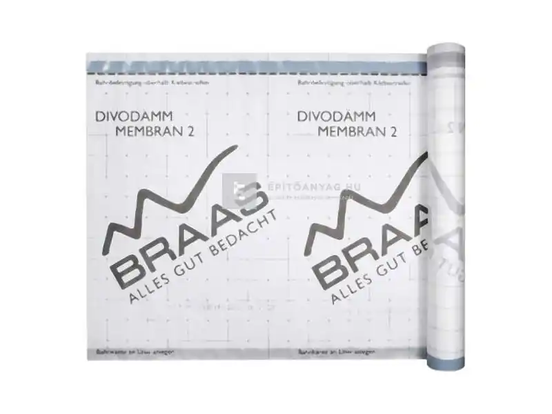 Biztonságos vásárlás Bramac Membran 2 2S belső oldali párazáró tetőfólia két ragasztósávval 110 g, 75 m2
