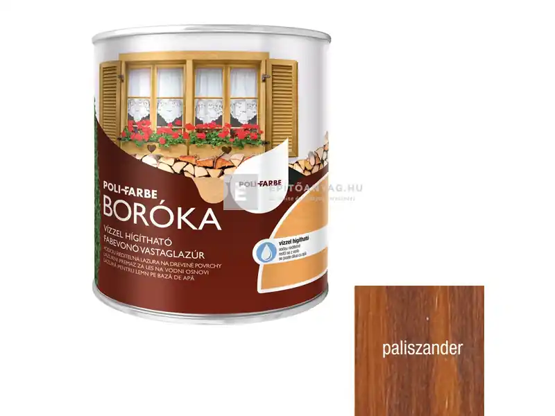 Poli-Farbe Boróka vízzel hígítható vastaglazúr paliszander 2,5 l Ajánlat