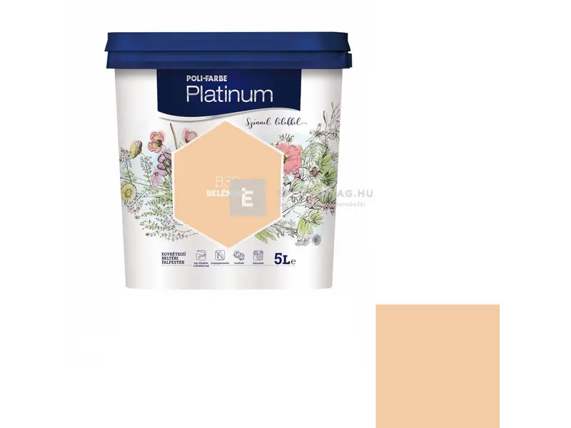 Végkiárusítás Poli-Farbe Platinum beltéri falfesték B30 beléndek 5 l