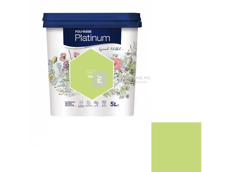 Poli-Farbe Platinum beltéri falfesték S40 sás 5 l Árengedmény