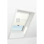 Roto Designo ZRE R6/R8 54x78 cm, világosbézs fényszűrő roló, fehér profilokkal Csak ma